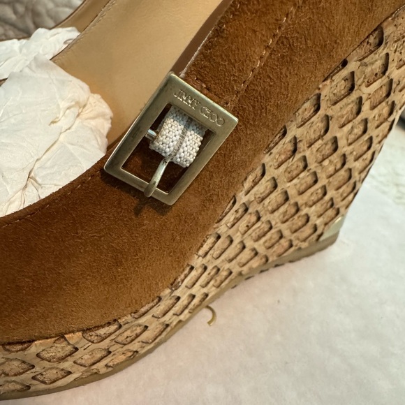 Jimmy Choo suede platforms worn twice. Excellent like new condition - Picture 9 of 10